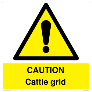 CAUTION Cattle grid